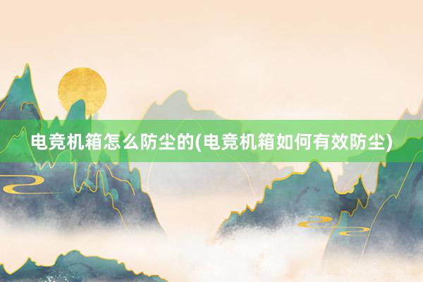 电竞机箱怎么防尘的(电竞机箱如何有效防尘)